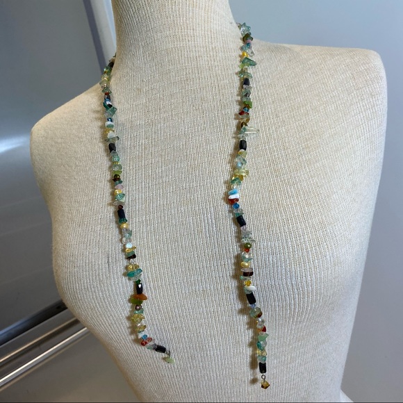 Multicolor Stone Magnetic Necklace - Picture 9 of 12